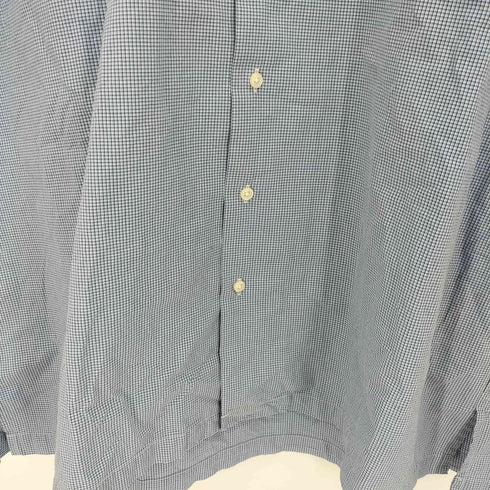 ラルフローレン RALPH LAUREN 90S BOB CAMP マイクロ チェックS/S オープンカラー 切り替え ボタンダウン シャツ メンズ import:XL