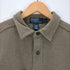 ポロバイラルフローレン Polo by RALPH LAUREN 90S スウェット生地 L/S ミリタリー ワーク シャツ メンズ import:L