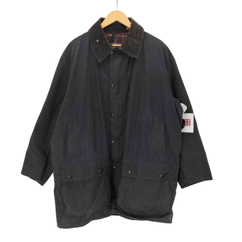 バブアー Barbour 90S 英国製 3ワラント BORDER JACKET ボーダー オイルドジャケット 93年製 メンズ C44/112cm