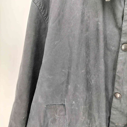 バブアー Barbour 90S 英国製 3ワラント BORDER JACKET ボーダー オイルドジャケット 93年製 メンズ C44/112cm
