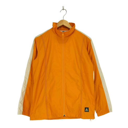 アディダス adidas 90-00s 万国旗タグ 裾ロゴ刺繍ドローコード付ナイロンジャケット メンズ M