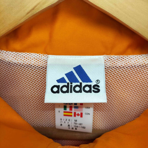 アディダス adidas 90-00s 万国旗タグ 裾ロゴ刺繍ドローコード付ナイロンジャケット メンズ M