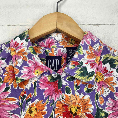 ギャップ Gap 90s OLD ボタニカル柄シャツ メンズ M