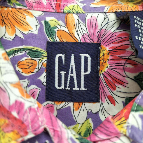 ギャップ Gap 90s OLD ボタニカル柄シャツ メンズ M