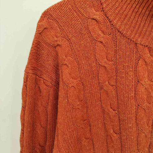 ポロバイラルフローレン Polo by RALPH LAUREN 90S 香港製 EXCLUSIVE OF DECORATION シルク カシミヤ ハーフジップ プルオーバー ニット メンズ import:XXL