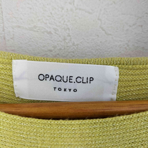 オペークドットクリップ OPAQUE.CLIP ラメガーターボートネックニット レディース M