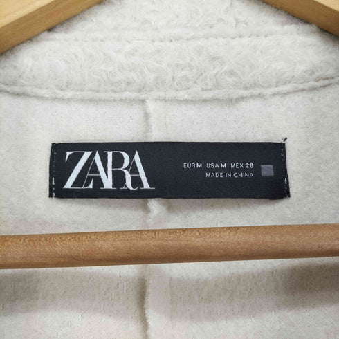 ザラ ZARA textured coat white レディース M