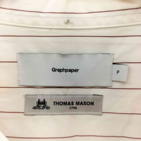 グラフペーパー Graphpaper Thomas Mason Oversized B.D Shirt ストライプ ボタンダウン シャツ メンズ FREE