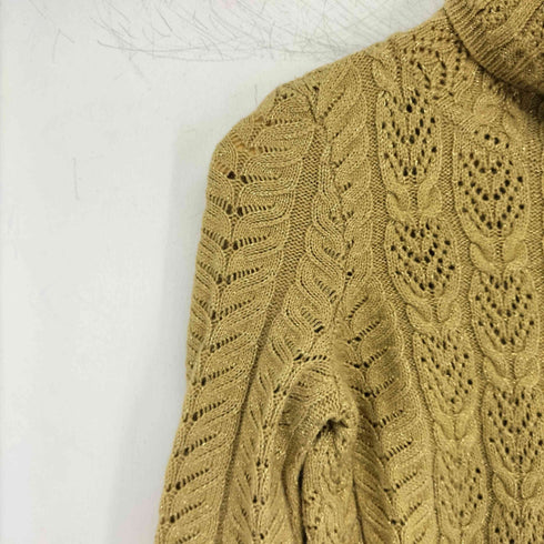 ローレンラルフローレン LAUREN RALPH LAUREN カシミヤ混 タートルネック 立体編み セーター レディース import:XS