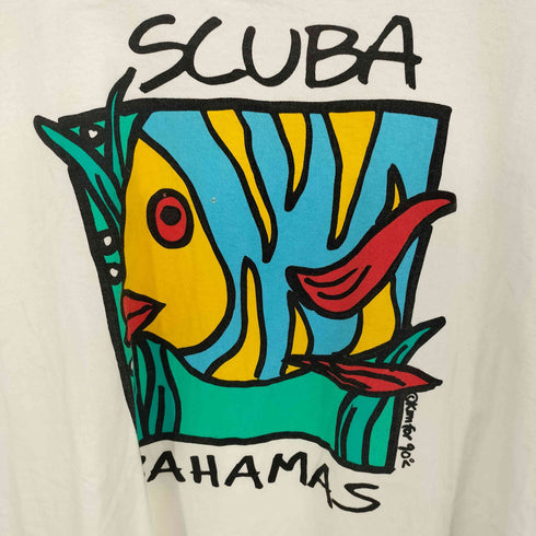 アローレ ALORE 90S USA製 アート プリント ビッグサイズ S/S クルーネック Tシャツ シングルステッチ メンズ OS