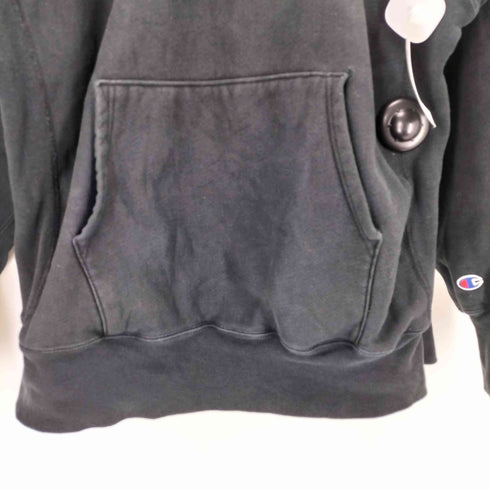 チャンピオン Champion 90s メキシコ製 刺繍タグ REVERSE WEAVE プルオーバーパーカー フェードブラック メンズ JPN:XL