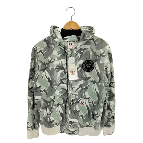 アベイシングエイプ A BATHING APE ワッペンロゴ サルカモジップアップパーカー メンズ M