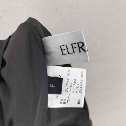 エルフランク ELFRANK フロッキードットプリントタックフレアミモレ丈スカート レディース FREE