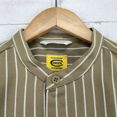 ジャーナルスタンダード JOURNAL STANDARD ストライプスタンドカラーシャツ メンズ S