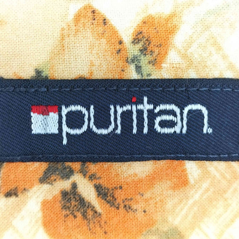 ピューリタン PURITAN 90s 紺タグ ハイビスカス レーヨン アロハシャツ メンズ JPN:L
