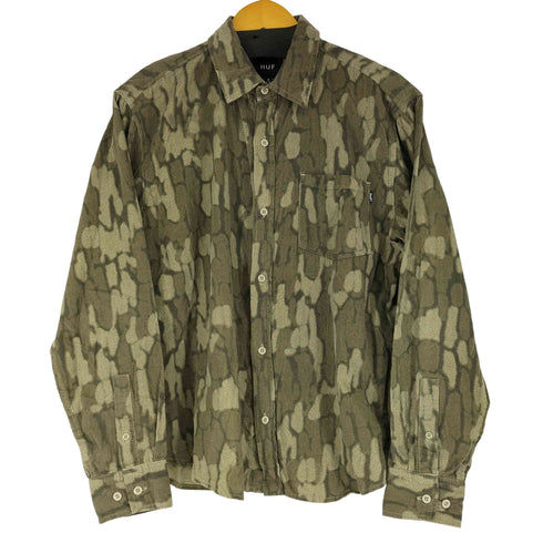 ハフ HUF WARPED CAMO CORDUROY SHIRT メンズ JPN:S