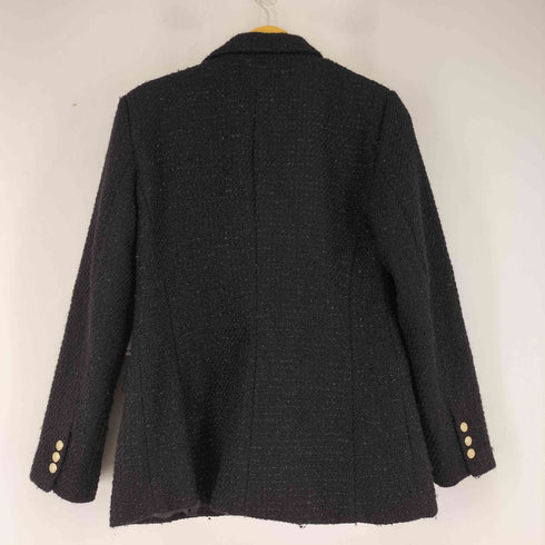 ザラ ZARA ツイード ダブル ジャケット レディース US L