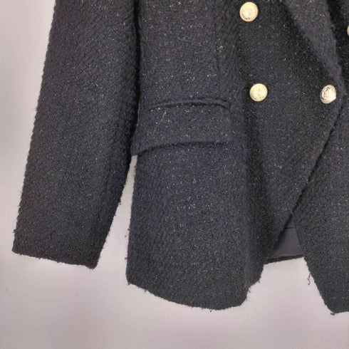 ザラ ZARA ツイード ダブル ジャケット レディース US L