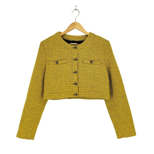 ザラ ZARA ツイードノーカラージャケット レディース XL