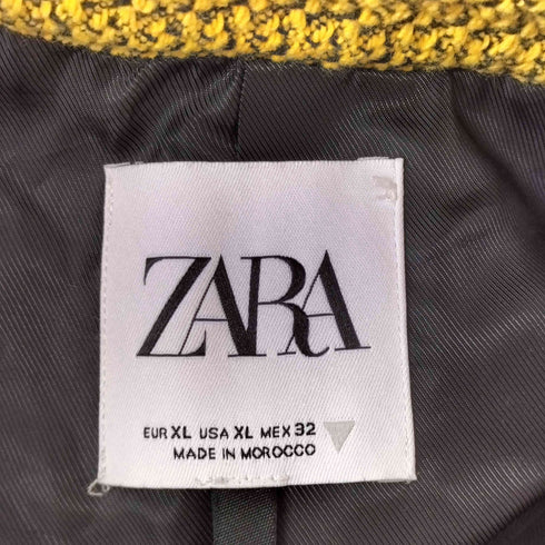 ザラ ZARA ツイードノーカラージャケット レディース XL