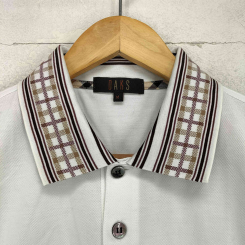 ダックス DAKS 襟袖チェックポロシャツ メンズ M