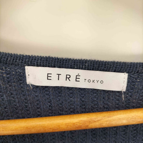 エトレトウキョウ ETRE TOKYO ワイドネック 麻混コットン ラップニット セーター レディース FREE