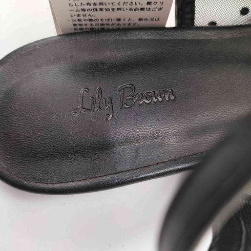リリーブラウン Lily Brown チュールフラットサンダル レディース JPN:23.5