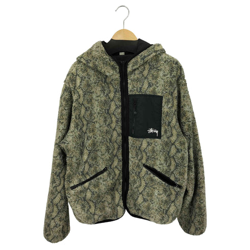 ステューシー Stussy Snake Jacquard Sherpa Reversible Jacket メンズ JPN:L L