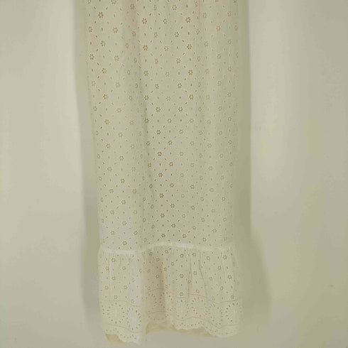 ジルスチュアート JILLSTUART フラワーモチーフ レース刺繍 コットン キャミワンピース レディース P