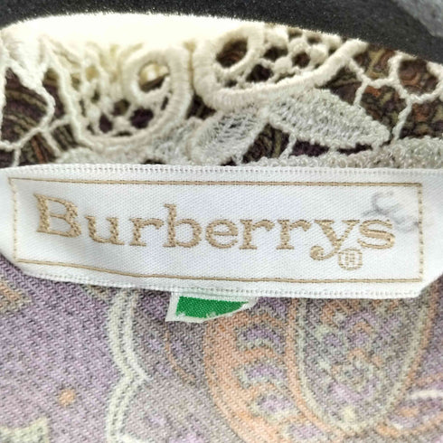 バーバリーズ BURBERRYS 襟レース ペイズリーシャツ レディース 9R