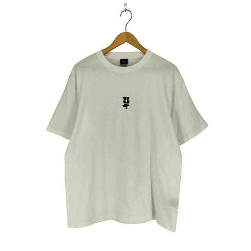 ハフ HUF 縦ロゴ刺繍クルーネックTシャツ メンズ JPN:M