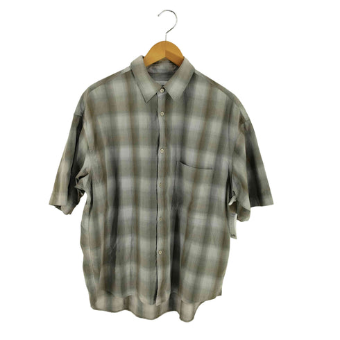 ウィムバイリドム WYM LIDNM OMBRE CHECK FLUFFY H/S SHIRT メンズ JPN:M