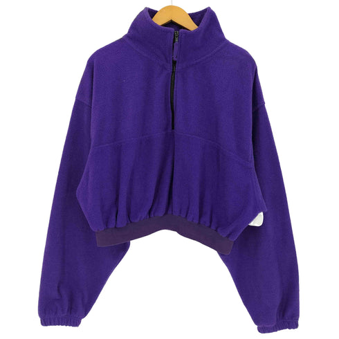 SIERRA PACIFIC 90s ハーフジップ クロップド フリースジャケット レディース 2XL