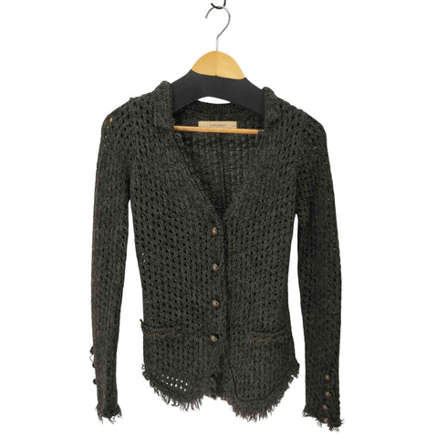 ザラ ZARA KNIT エポレット スナップボタン ローゲージ ニット カーディガン Y2K レディース import:S