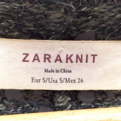 ザラ ZARA KNIT エポレット スナップボタン ローゲージ ニット カーディガン Y2K レディース import:S