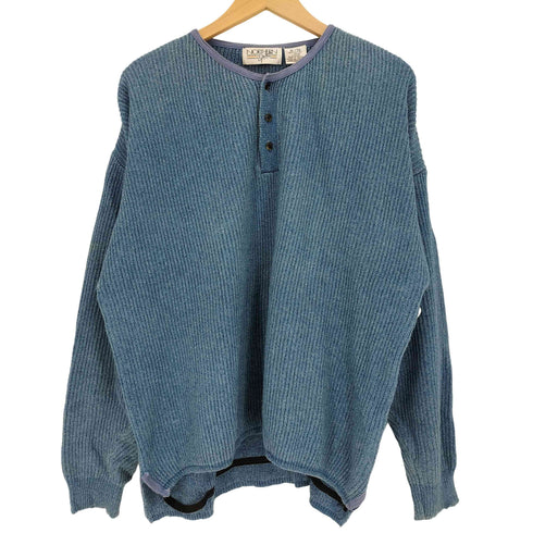 NORTHERN SPIRIT 00s ヘンリーネック コットン リブニット メンズ import:XL