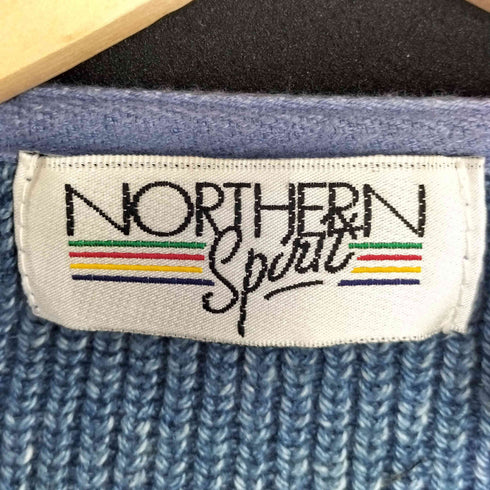 NORTHERN SPIRIT 00s ヘンリーネック コットン リブニット メンズ import:XL