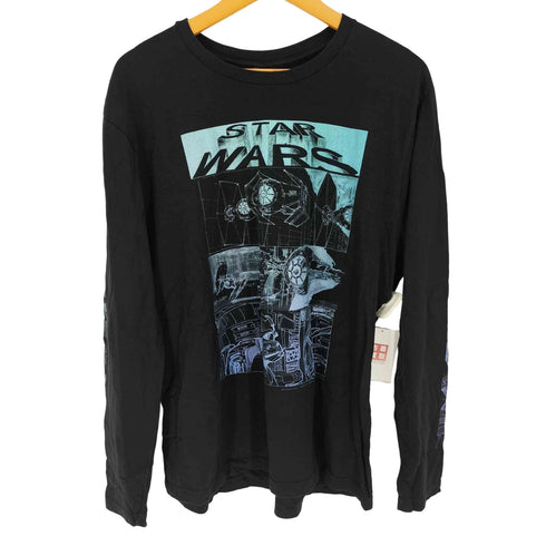 スペースオペラ グラフィック プリント L/S クルーネック Tシャツ メンズ import:XL