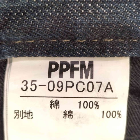 ピーピーエフエム PPFM ダブルウエストデニムパンツ メンズ
