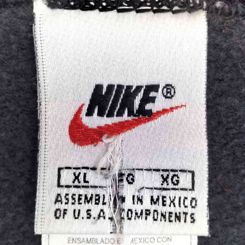 ナイキ NIKE 00s 白タグ スウッシュ刺繍 コットンポリ クルーネックスウェット メンズ import:XL