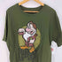 ムービー アニメ キャラクタープリント モスグリーン S/S クルーネック オーバーサイズ Tシャツ メンズ import:XL