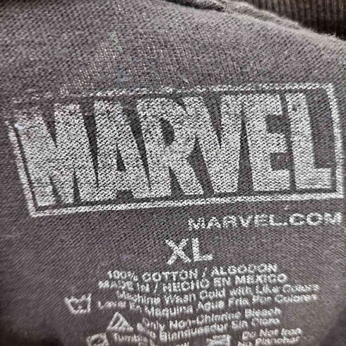 マーベル MARVEL アメリカンコミック アメコミ キャラクター ヒーロー 集合 グラフィックプリント クルーネック S/S Tシャツ メンズ import:XL