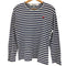 プレイコムデギャルソン PLAY COMME des GARCONS ハートワッペン ボーダー クルーネック ロングスリーブTシャツ レディース JPN:L