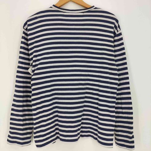 プレイコムデギャルソン PLAY COMME des GARCONS ハートワッペン ボーダー クルーネック ロングスリーブTシャツ レディース JPN:L