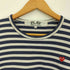 プレイコムデギャルソン PLAY COMME des GARCONS ハートワッペン ボーダー クルーネック ロングスリーブTシャツ レディース JPN:L