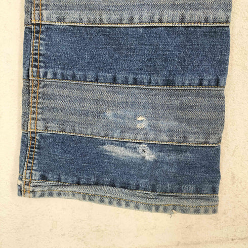 ヒステリックグラマー HYSTERIC GLAMOUR 00S KINKY JEANS ツギハギウミヘビ加工フレアデニムパンツ レディース JPN:S