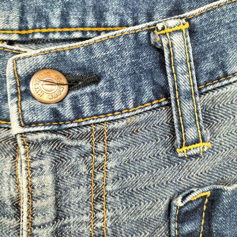 ヒステリックグラマー HYSTERIC GLAMOUR 00S KINKY JEANS ツギハギウミヘビ加工フレアデニムパンツ レディース JPN:S