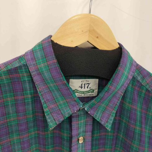 ヴァンヒューゼン VAN HEUSEN 90s 417 ブラックウォッチ L/S シャツ メンズ XL