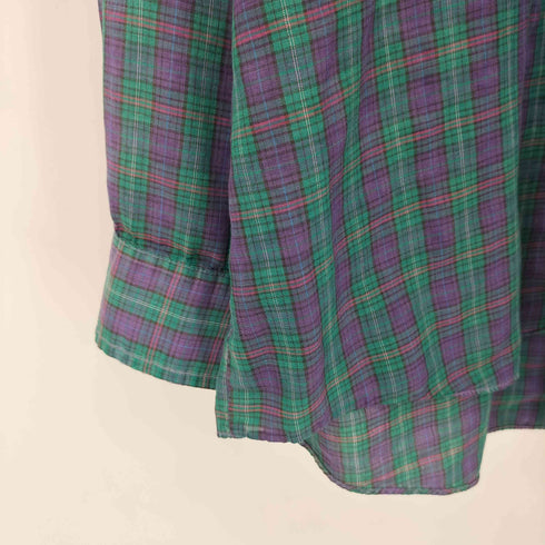 ヴァンヒューゼン VAN HEUSEN 90s 417 ブラックウォッチ L/S シャツ メンズ XL