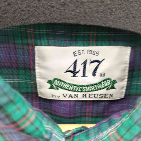 ヴァンヒューゼン VAN HEUSEN 90s 417 ブラックウォッチ L/S シャツ メンズ XL
